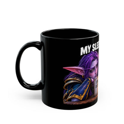 My Sleep Schedule: Still Level 12 – Black Mug (11oz & 15oz)