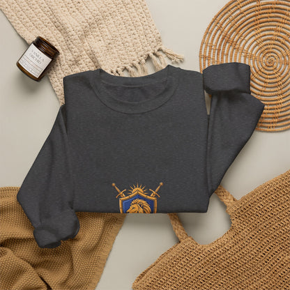 Lion Crest Crewneck Sweatshirt — Be the King Graphic