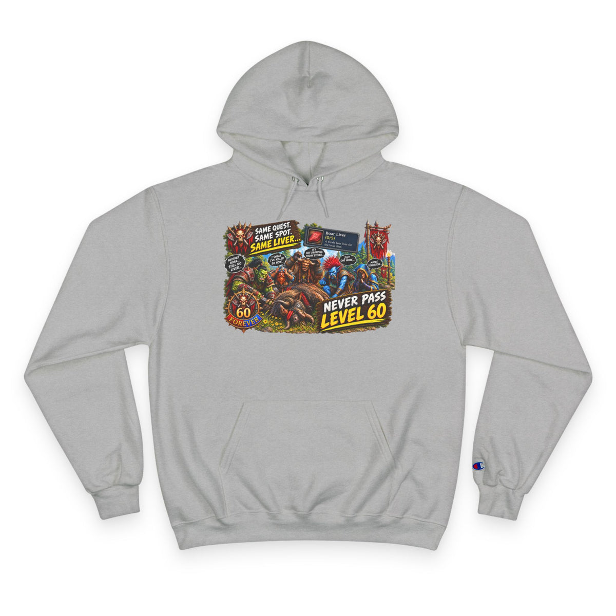 Never Pass Level 60 – Hoodie | Sixty Forever Co.