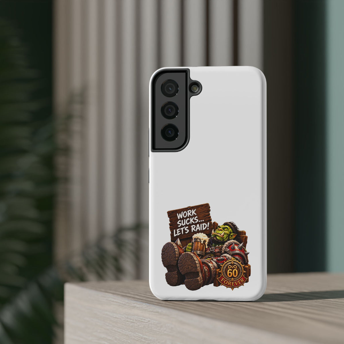 Work Sucks, Let's Raid – Phone Case