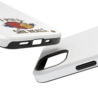 Phone Case — 'I Pull. She Heals.' Heavy-Duty Impact-Resistant Phone Case