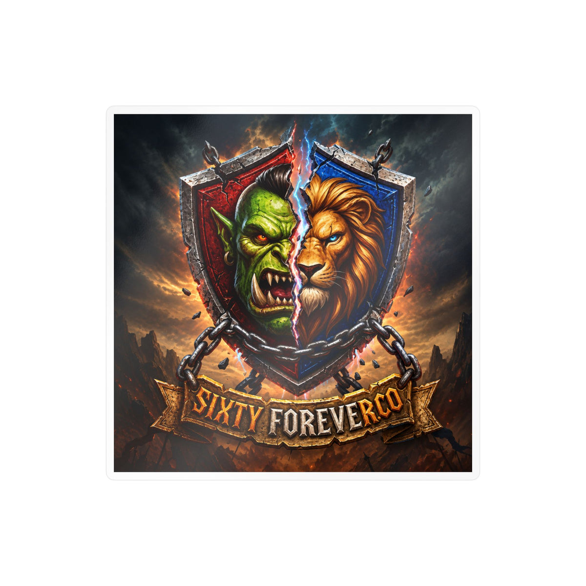 Pick Your Side – Split Shield – Sticker