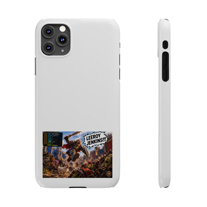 Slim Phone Case — 'Leeroy Jenkins!' Gaming Meme Design