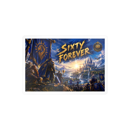 Sixty Forever – Blue Banner – Poster Decal