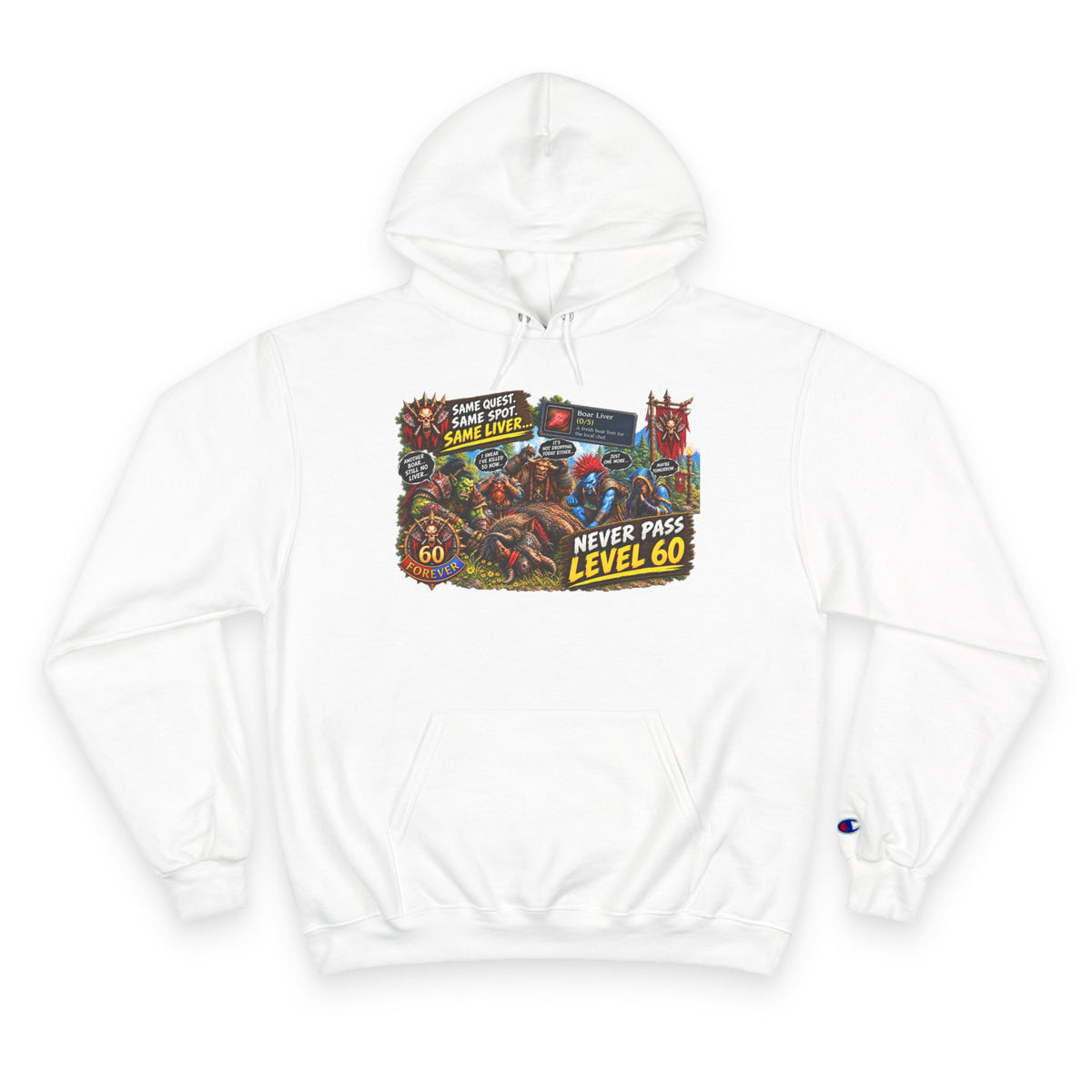 Never Pass Level 60 – Hoodie | Sixty Forever Co.