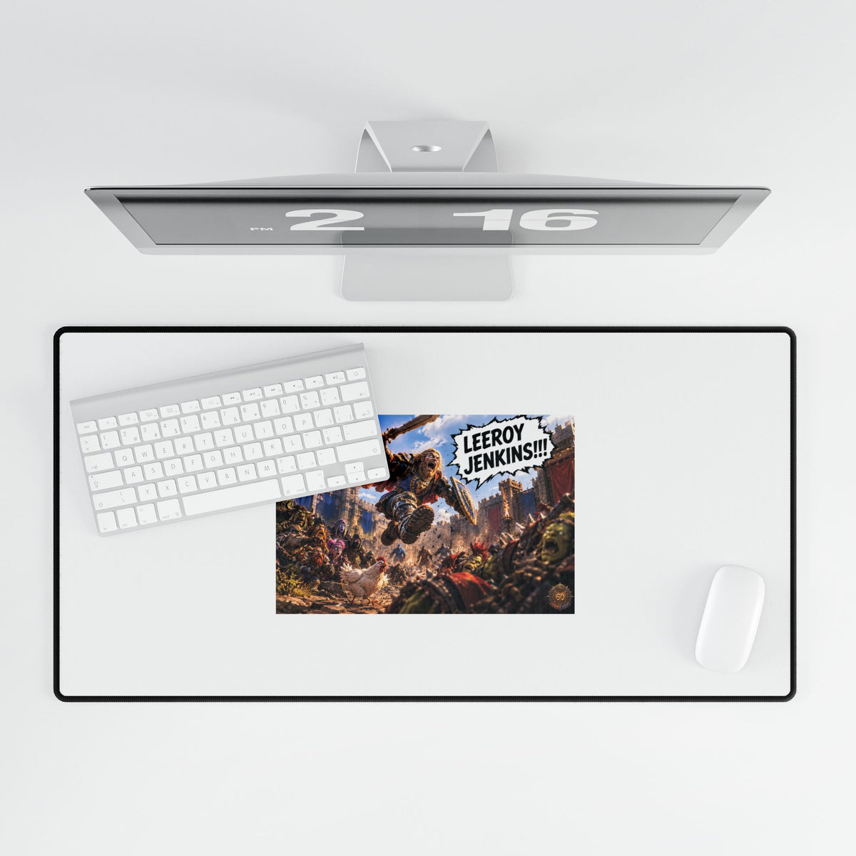 Gaming Desk Mat — "Leeroy Jenkins!!" Battle Raid Mousepad