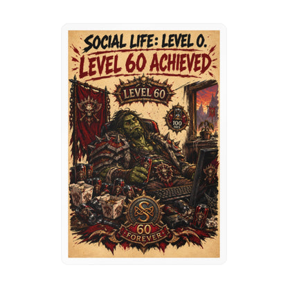 Level 60 Achieved (Red) – Sticker