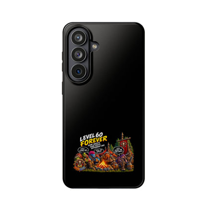 Phone Case — 'Level 60 Forever Campfire' Heavy-Duty Impact-Resistant Phone Case