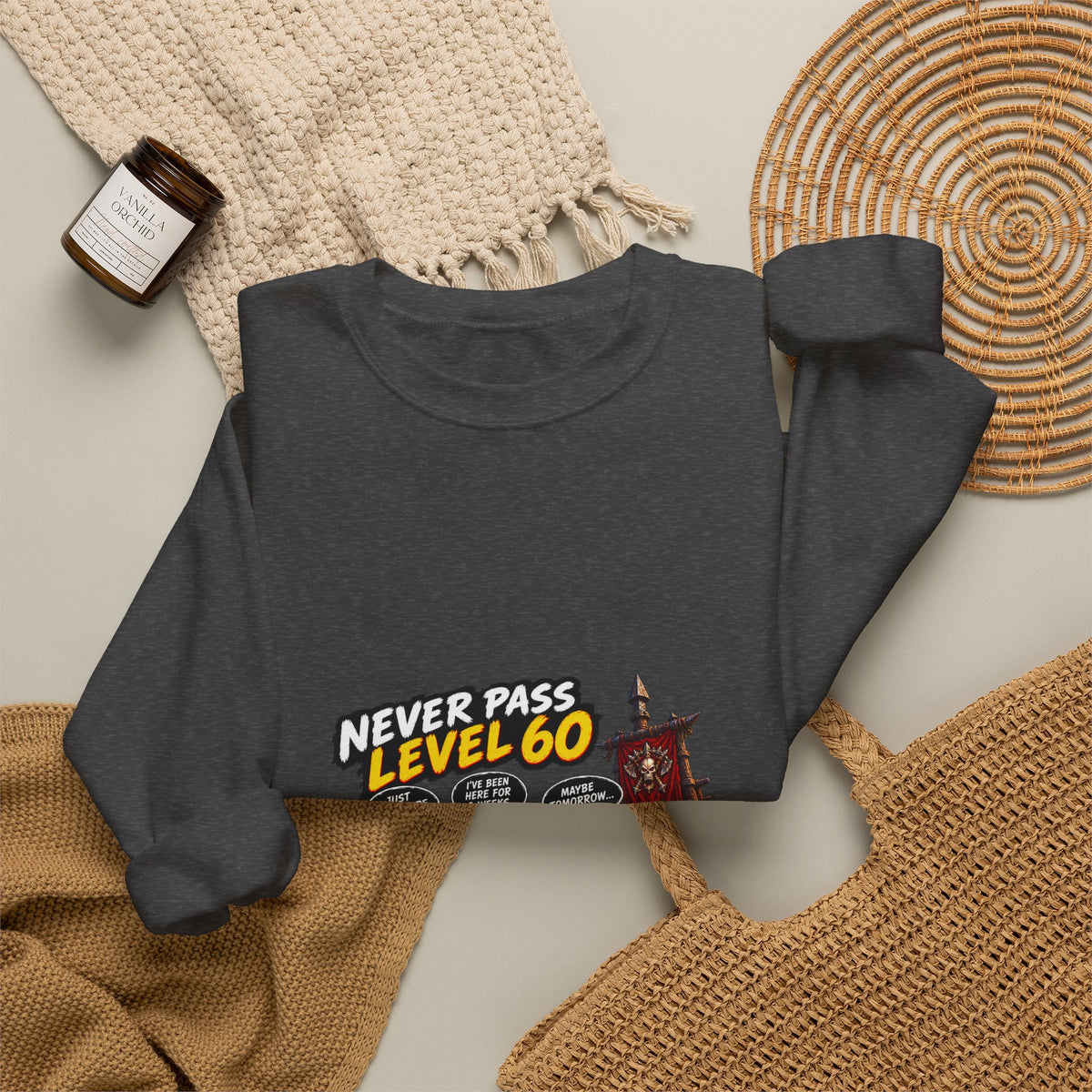 Never Pass Level 60 Crewneck Sweatshirt