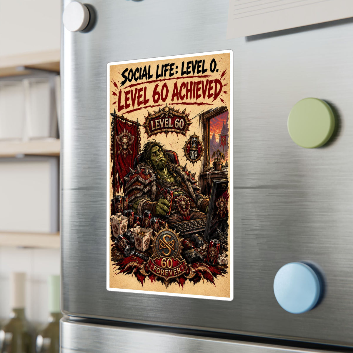Level 60 Achieved (Red) – Sticker