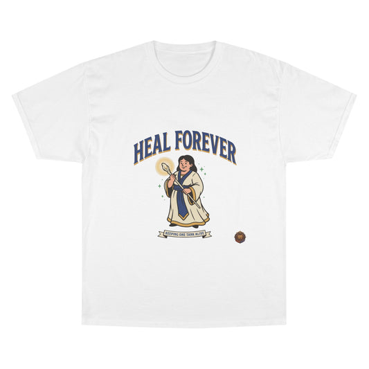 Heal Forever T-Shirt — Retro Saint Healing Graphic Tee