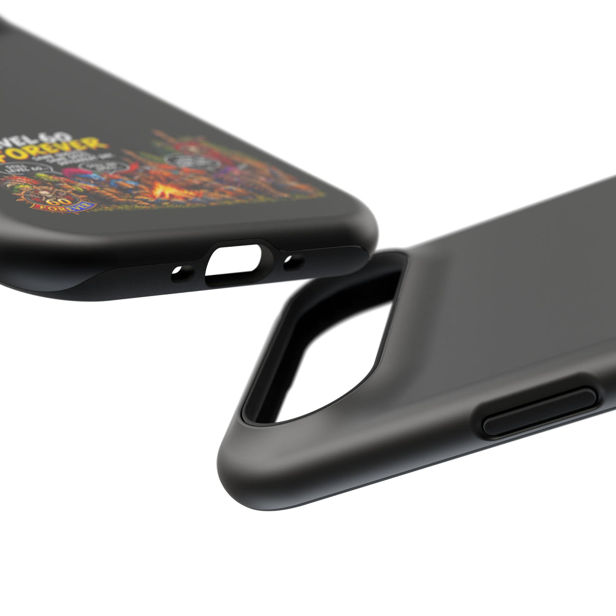 Phone Case — 'Level 60 Forever Campfire' Heavy-Duty Impact-Resistant Phone Case