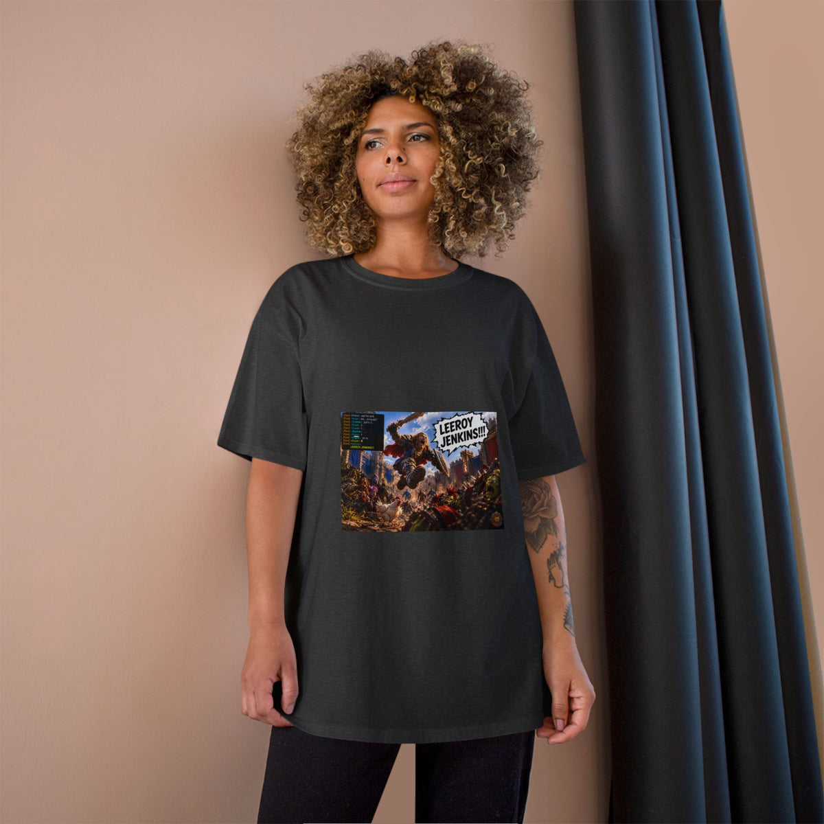 Leroy Jenkins Battle Meme T-Shirt