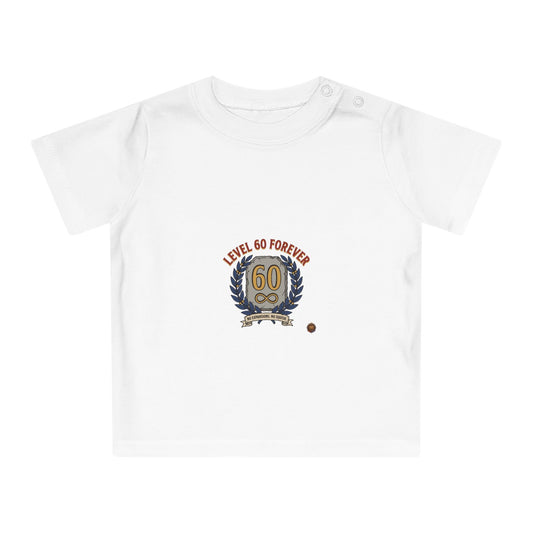 60th Birthday Baby T-Shirt — "Level 60 Forever" Retro Gamer Celebration Tee