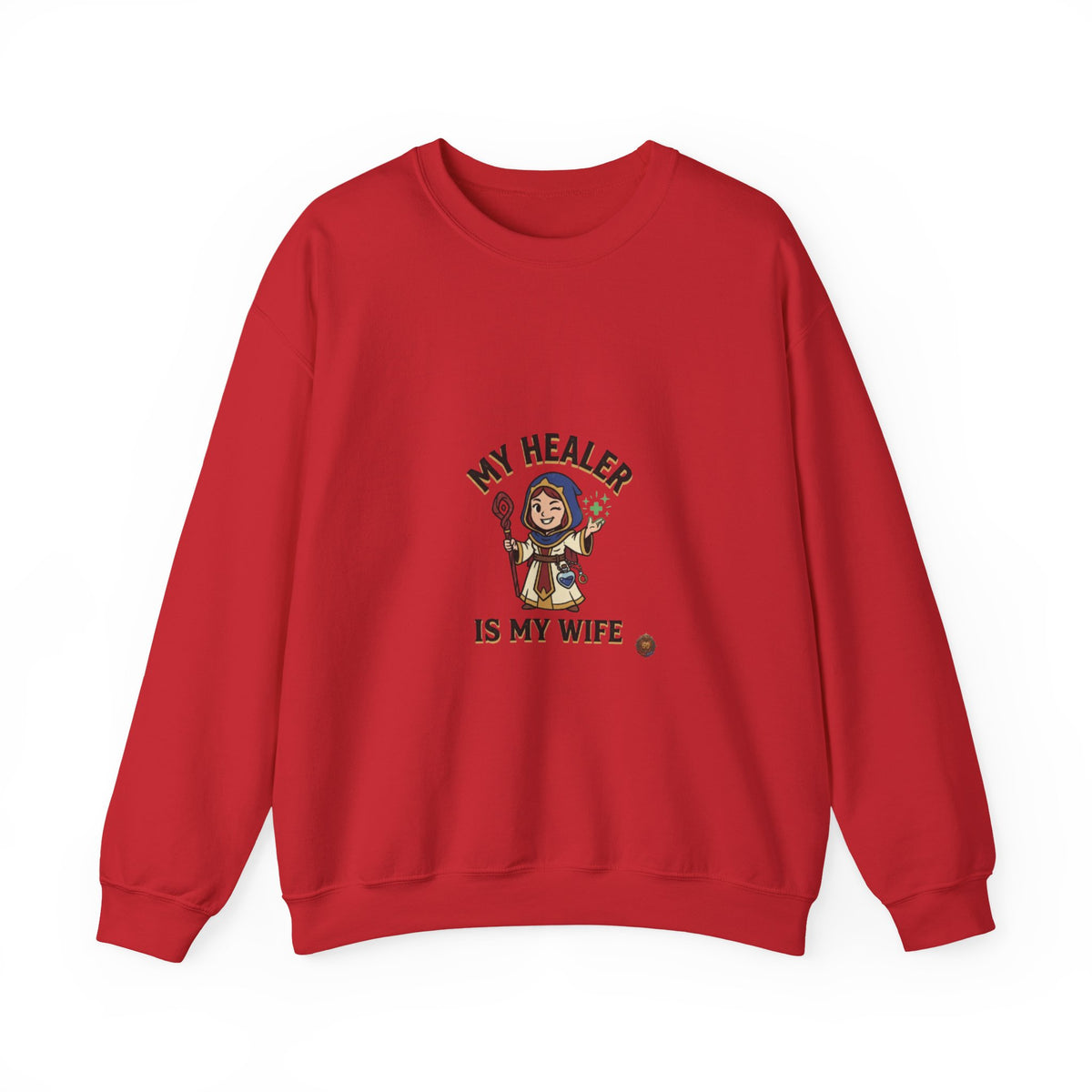 My Healer Is My Wife Sweatshirt — Cute RPG Medic Wife Crewneck
