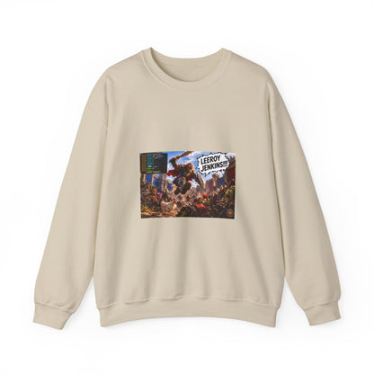 Leeroy Jenkins Crewneck Sweatshirt — Funny Gaming Meme Pullover