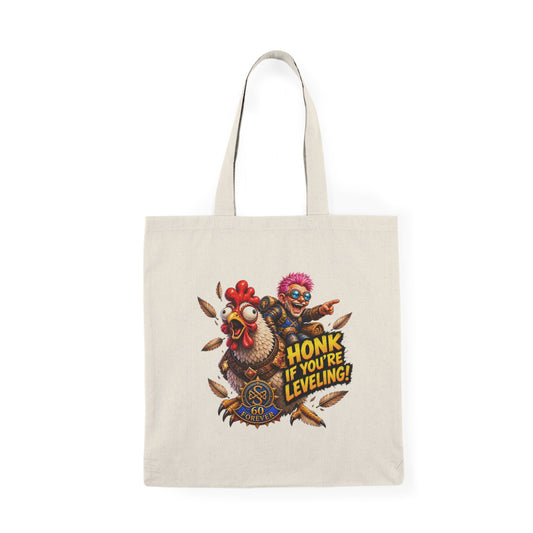 Leveling Gamer Tote Bag — "Honk If You're Leveling" Funny RPG Gaming Tote