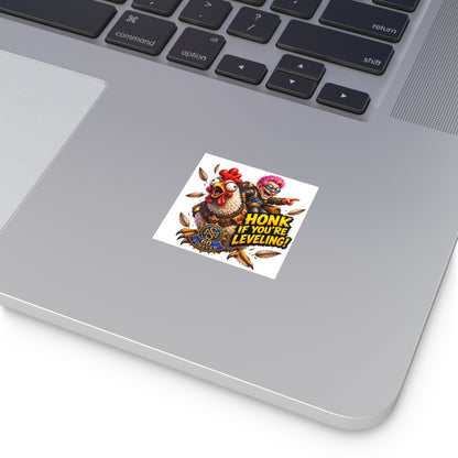 Gaming Sticker — "Can't Move Out of the Fire, It Would Lower My DPS" Square Vinyl Sticker