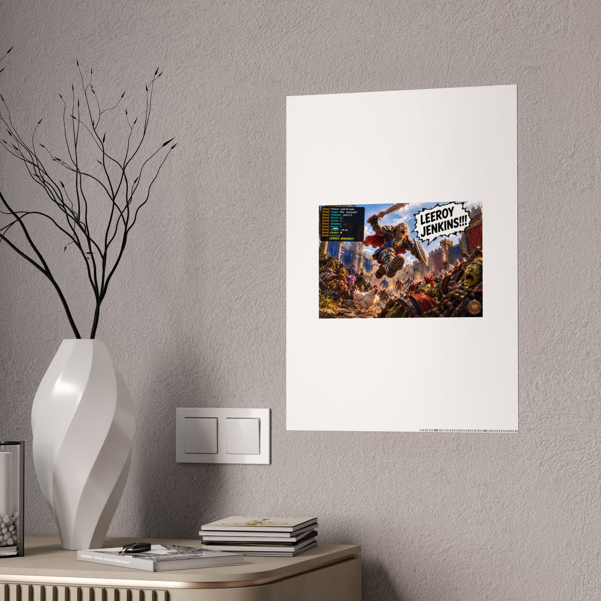 Gloss Poster — 'Leeroy Jenkins' Fantasy Gaming Print