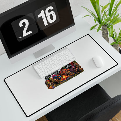 Level 60 Forever Gaming Desk Mat — RPG Campfire Mousepad