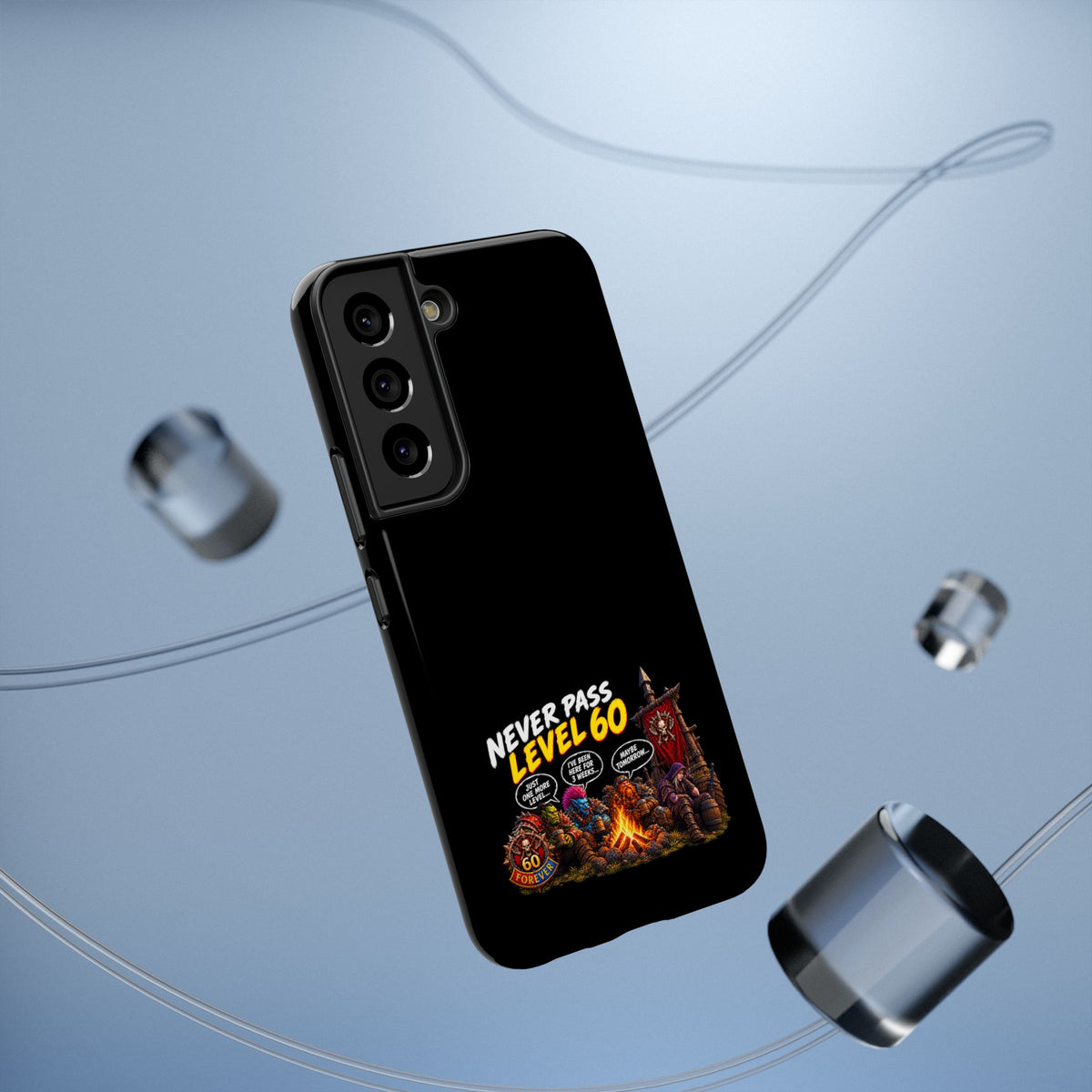 Phone Case — 'Never Pass Level 60' Heavy-Duty Impact-Resistant Phone Case