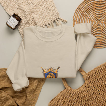 Lion Crest Crewneck Sweatshirt — Be the King Graphic