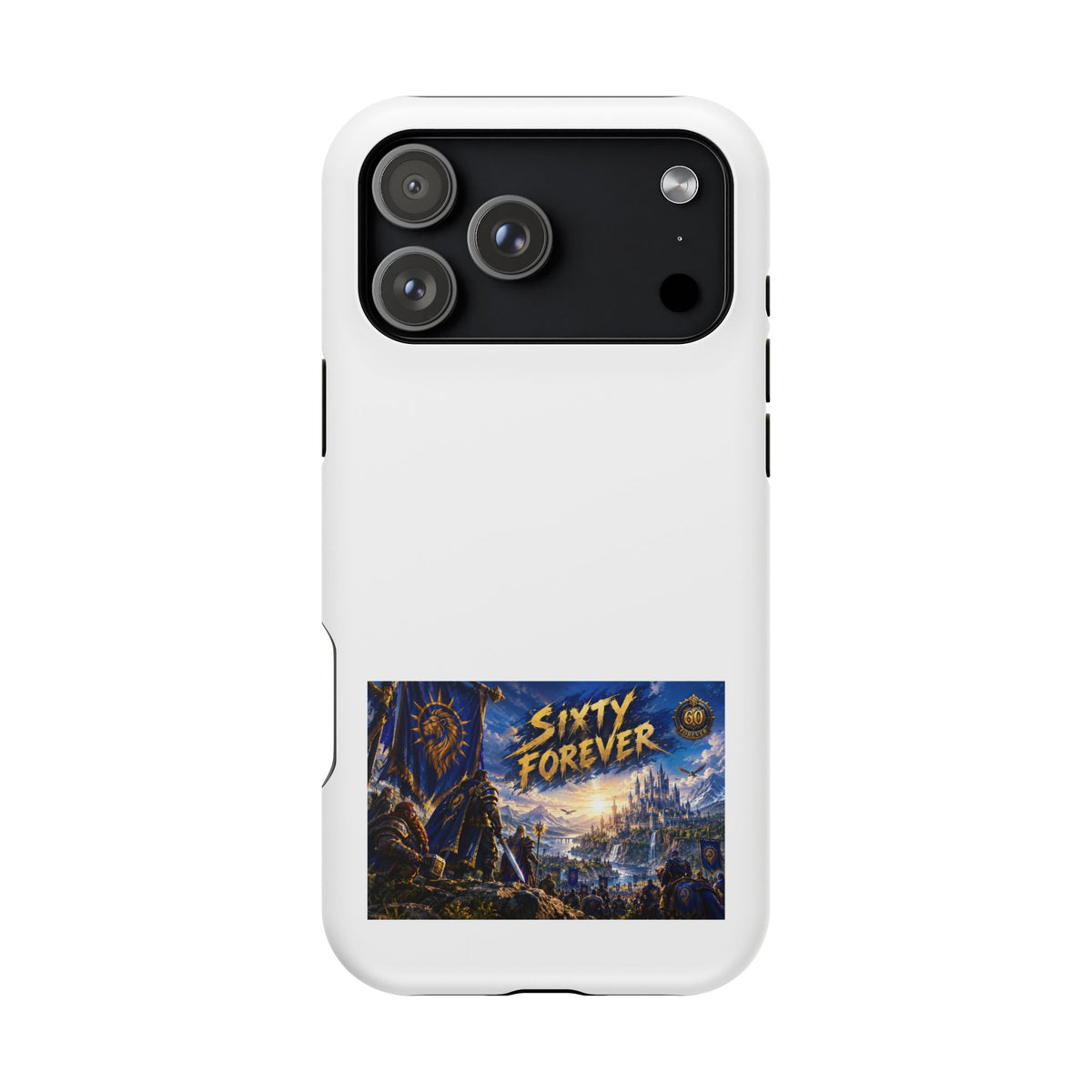 Sixty Forever – Blue Banner – Phone Case