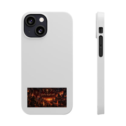 Slim Phone Case — Dark Fantasy Cityscape "Soft Panic" Design