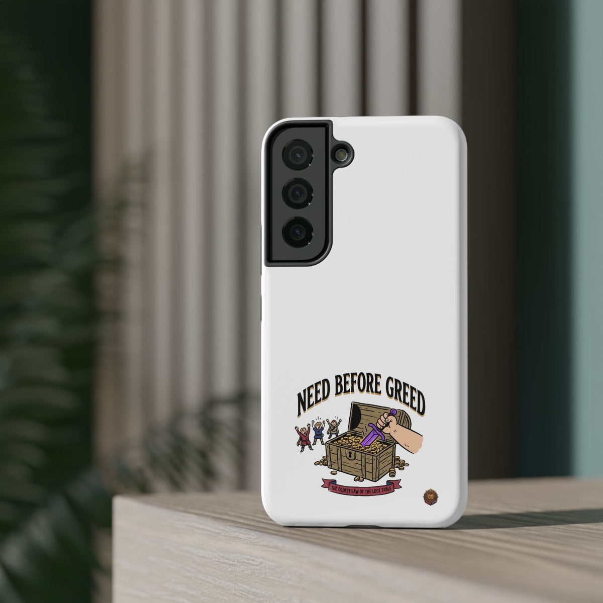 Phone Case — 'Need Before Greed' Heavy-Duty Impact-Resistant Phone Case