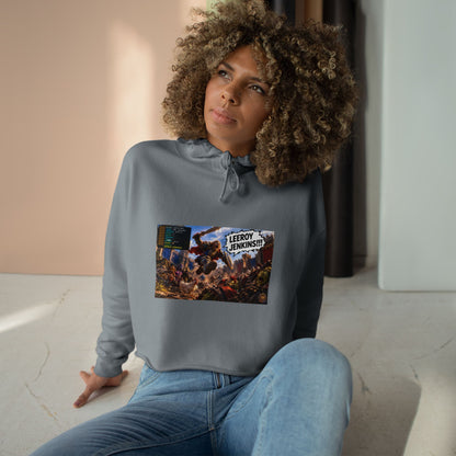 Crop Hoodie — 'Leeroy Jenkins!' Gaming Meme Cropped Hoodie