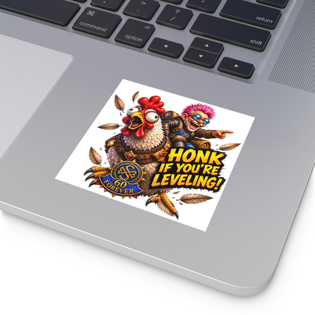 Gaming Sticker — "Can't Move Out of the Fire, It Would Lower My DPS" Square Vinyl Sticker