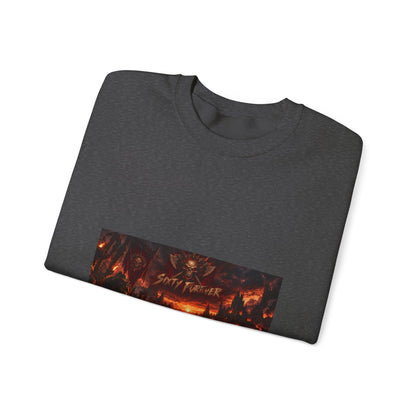 Crewneck Sweatshirt — Dark Fantasy 'Enjoy The Flames' Graphic