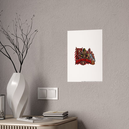Red Till Dead Gloss Poster — Fantasy Orc Warrior Art Print
