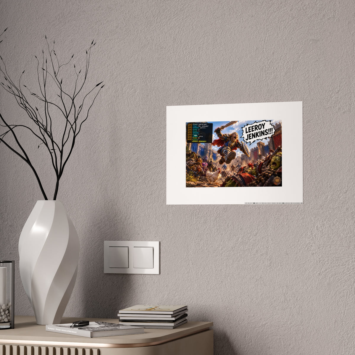 Gloss Poster — 'Leeroy Jenkins' Fantasy Gaming Print
