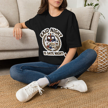 T-Shirt — "Raid Night is Date Night" Retro Gaming Tee