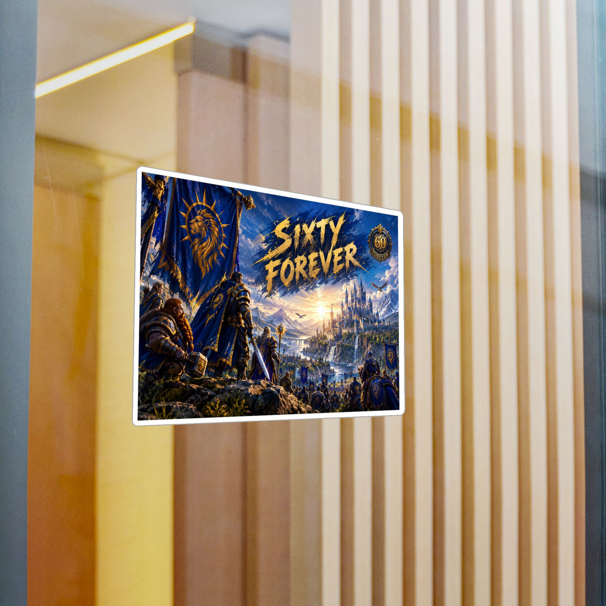 Sixty Forever – Blue Banner – Poster Decal