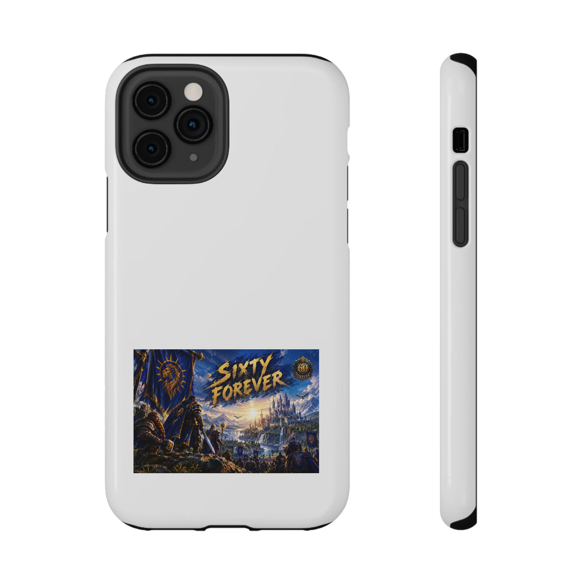 Sixty Forever – Blue Banner – Phone Case