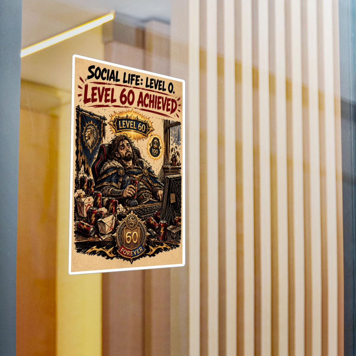 Level 60 Achieved (Red) – Poster Decal