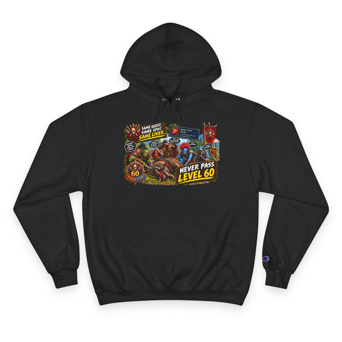 Never Pass Level 60 – Hoodie | Sixty Forever Co.