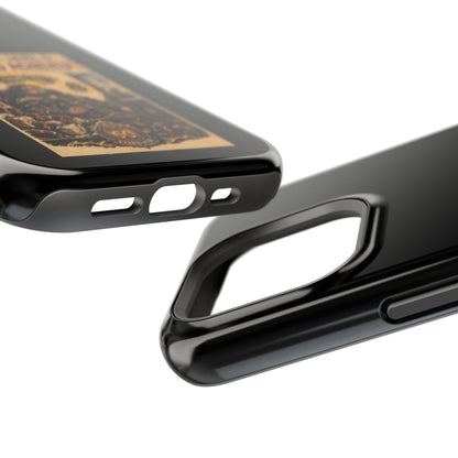 Phone Case — 'Social Life: Level 0 — Level 60 Achieved (Lion Banner)' Heavy-Duty Impact-Resistant Phone Case