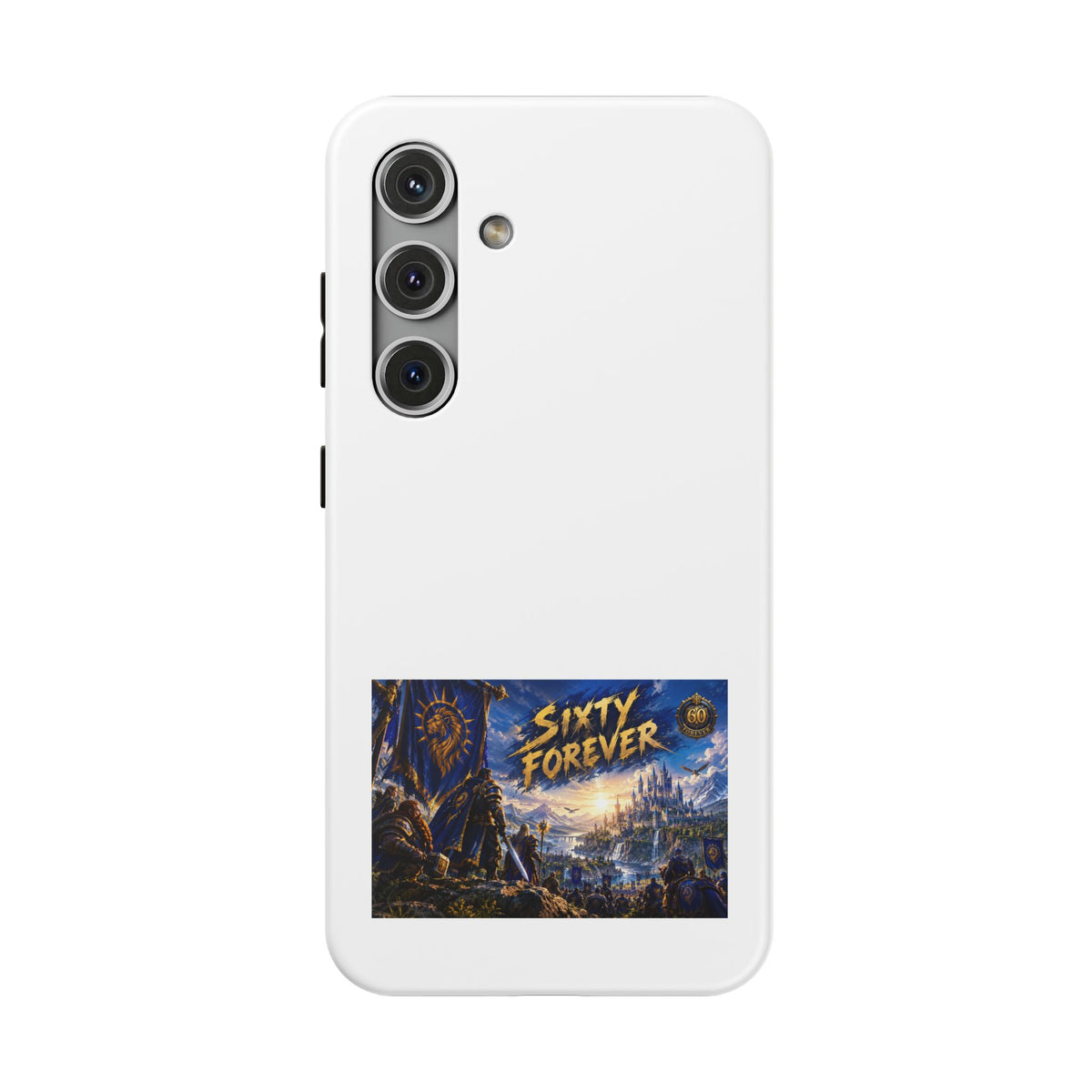 Sixty Forever – Blue Banner – Phone Case