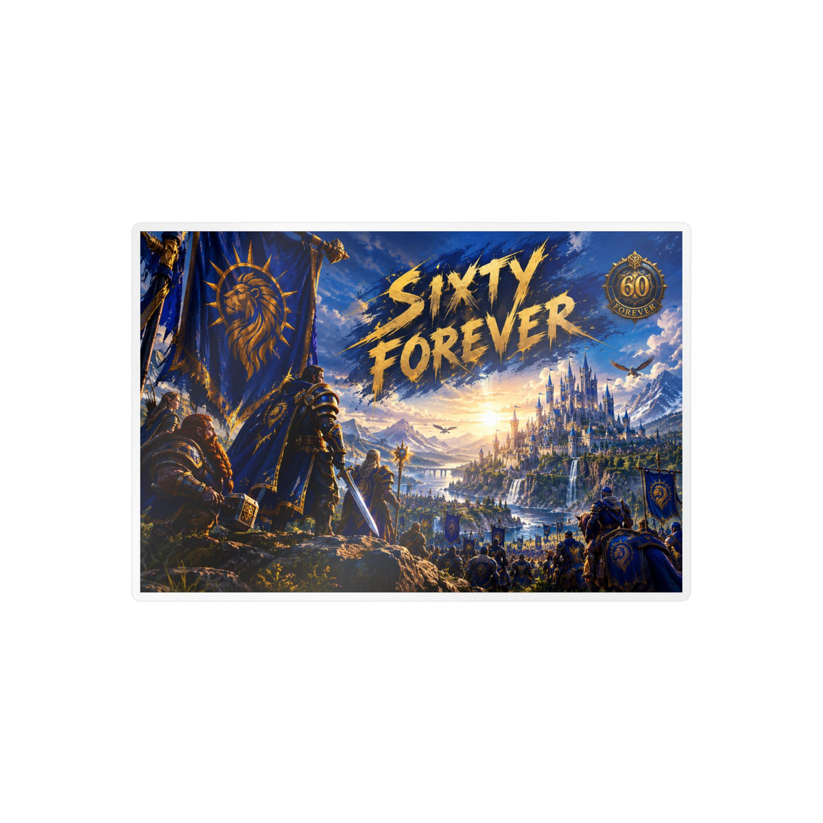 Sixty Forever – Blue Banner – Sticker
