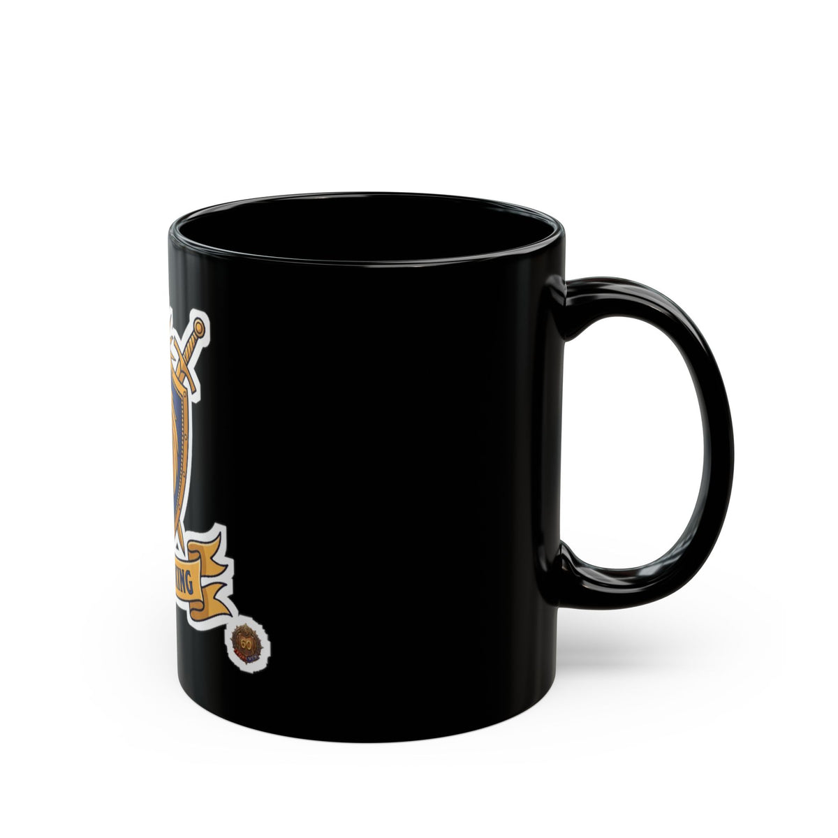 For The King Crest – Black Mug (11oz & 15oz)