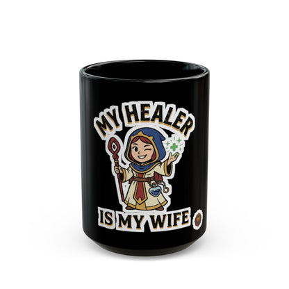 My Healer Is My Wife – Black Mug (11oz & 15oz)