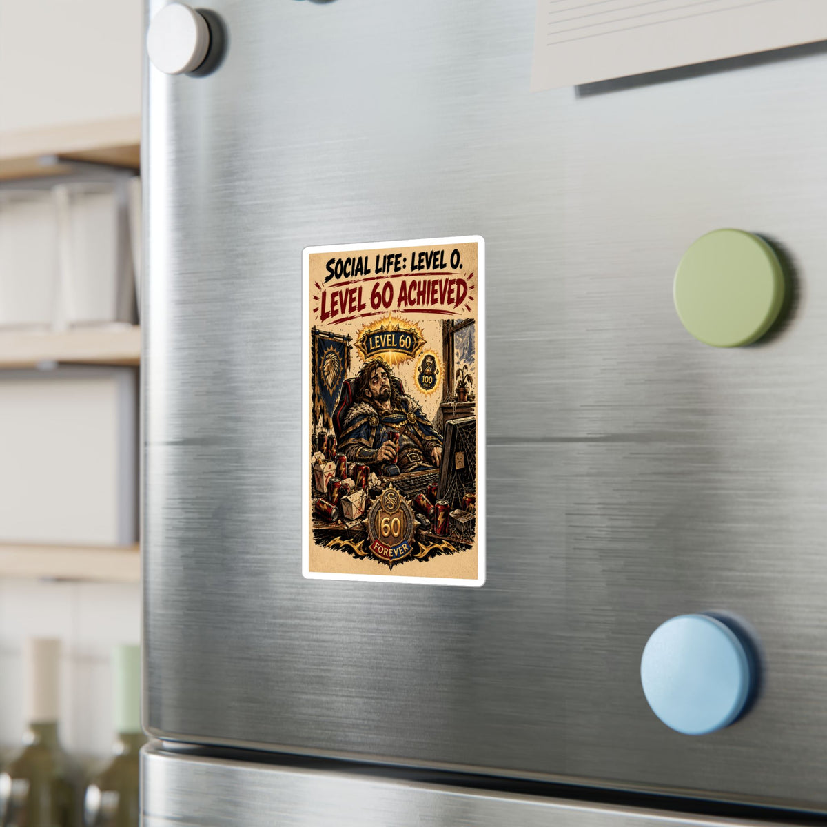 Level 60 Achieved (Red) – Poster Decal