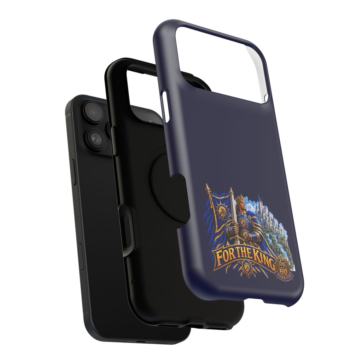 Phone Case — 'For The King' Banner Heavy-Duty Impact-Resistant Phone Case