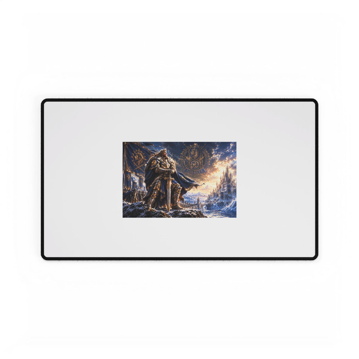 Viking Warrior Desk Mat — Nordic Saga Gaming Mouse Pad