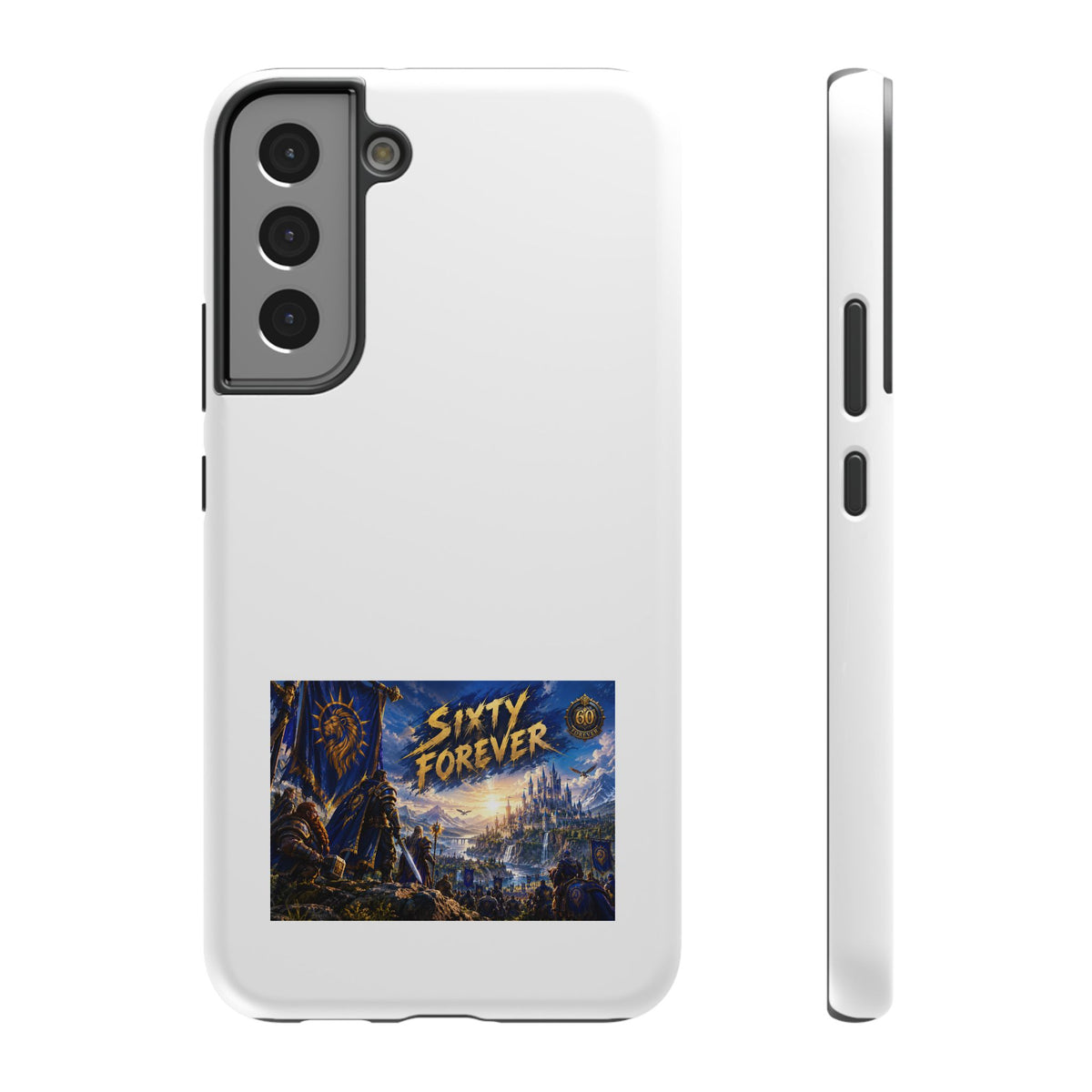 Sixty Forever – Blue Banner – Phone Case
