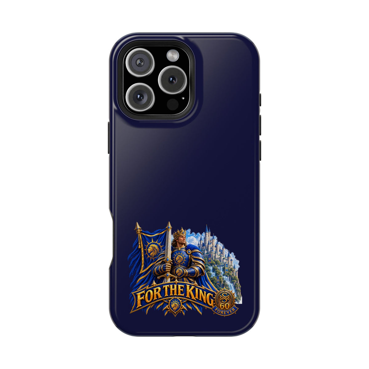 Phone Case — 'For The King' Banner Heavy-Duty Impact-Resistant Phone Case