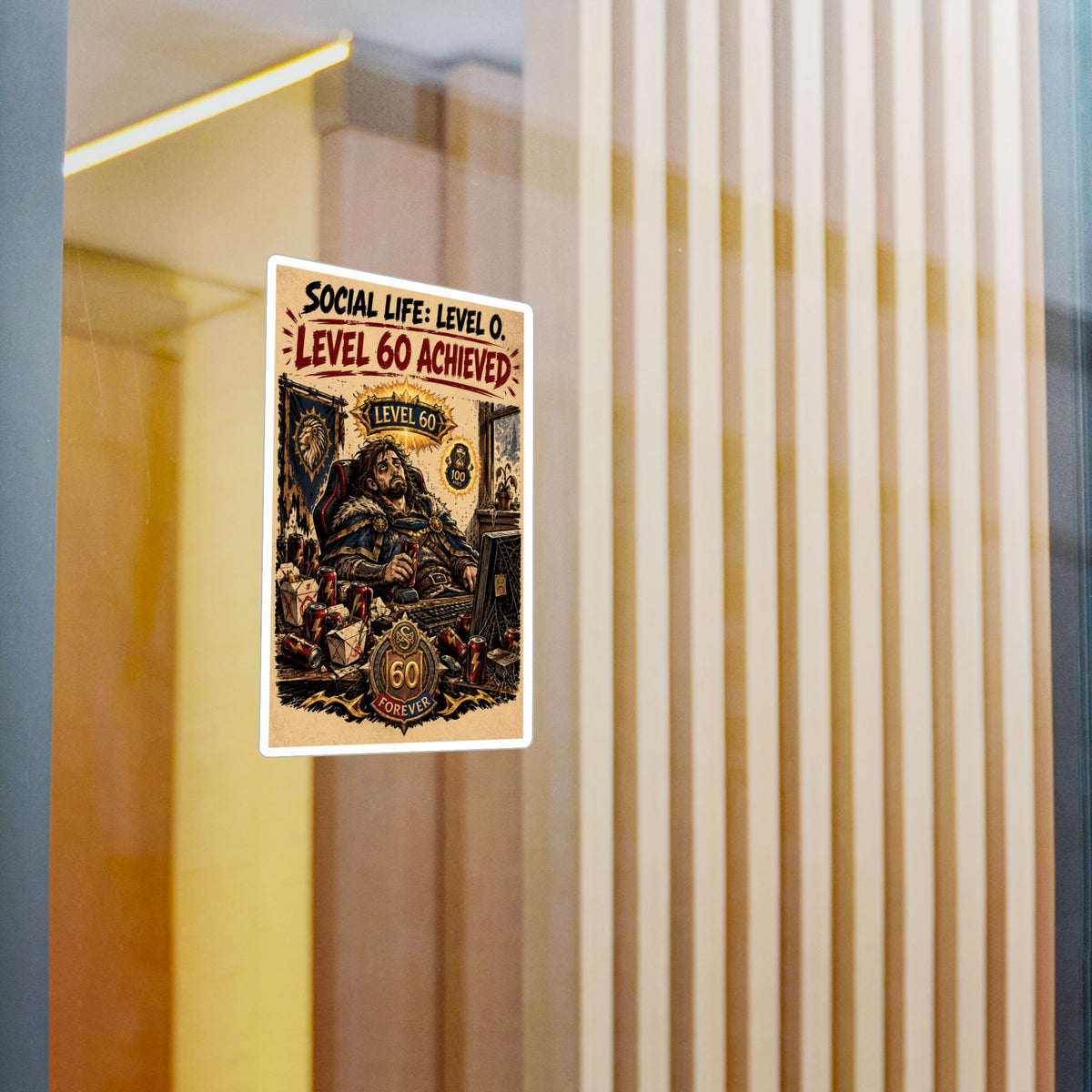 Level 60 Achieved (Red) – Poster Decal